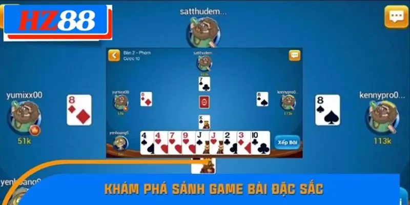 Khám phá sảnh game bài đặc sắc